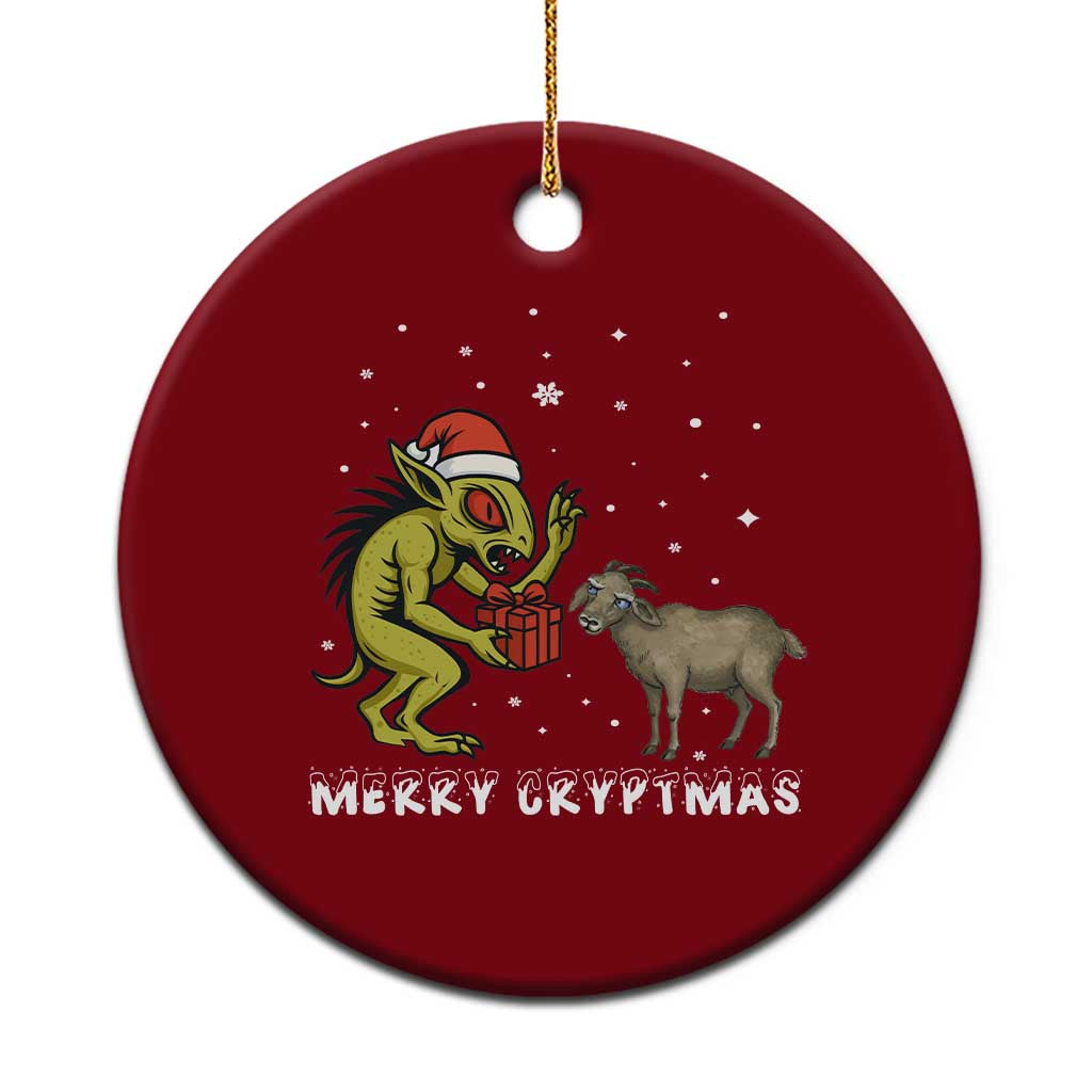 Funny Chupacabra Ceramic Ornament Merry Cryptmas Xmas Gift TS12 1pc Red Print Your Wear