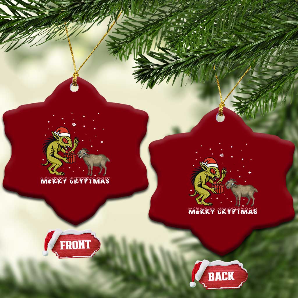 Funny Chupacabra Ceramic Ornament Merry Cryptmas Xmas Gift TS12 Print Your Wear