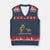 Funny Chupacabra V-Neck Knit Sweater Vest Merry Cryptmas Xmas Gift TS12 Navy Red Print Your Wear