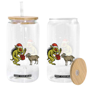 Funny Chupacabra Glass Can Merry Cryptmas Christmas Gift TS12 Print Your Wear
