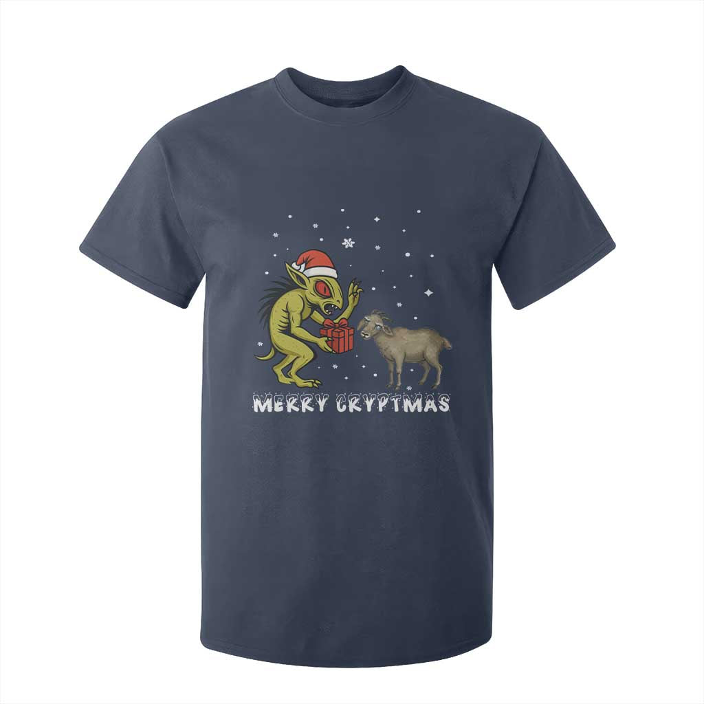Funny Chupacabra T Shirt For Kid Merry Cryptmas Christmas Gift TS12 Navy Print Your Wear