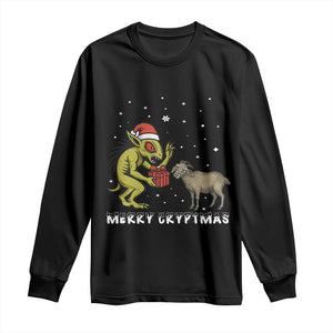 Funny Chupacabra Long Sleeve Shirt Merry Cryptmas Christmas Gift TS12 Black Print Your Wear