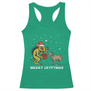 Funny Chupacabra Racerback Tank Top Merry Cryptmas Christmas Gift TS12 Irish Green Print Your Wear