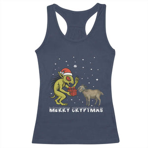 Funny Chupacabra Racerback Tank Top Merry Cryptmas Christmas Gift TS12 Navy Print Your Wear