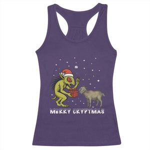 Funny Chupacabra Racerback Tank Top Merry Cryptmas Christmas Gift TS12 Purple Print Your Wear