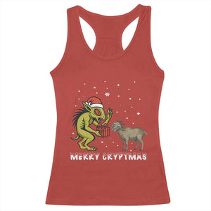 Funny Chupacabra Racerback Tank Top Merry Cryptmas Christmas Gift TS12 Red Print Your Wear
