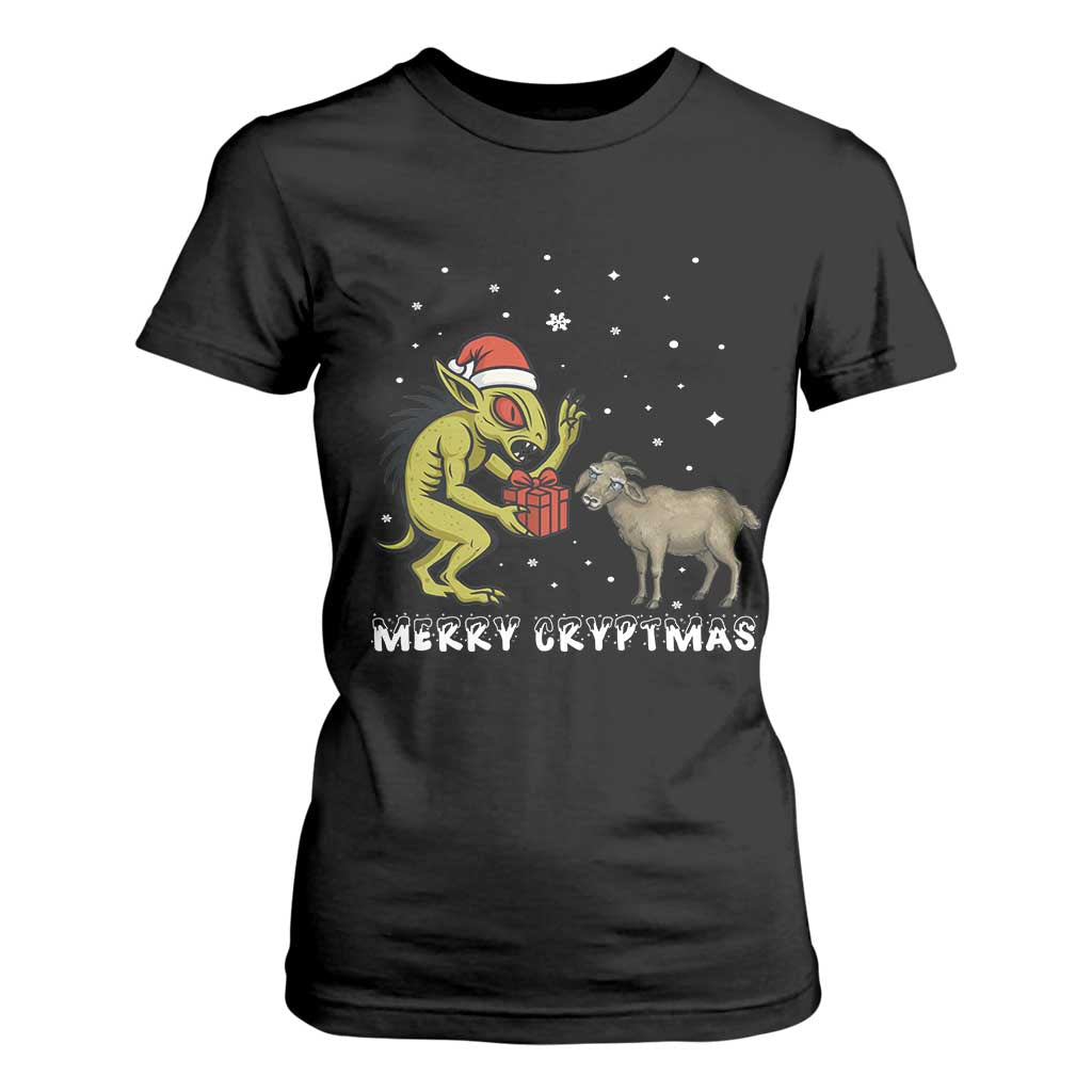 Funny Chupacabra T Shirt For Women Merry Cryptmas Christmas Gift TS12 Black Print Your Wear