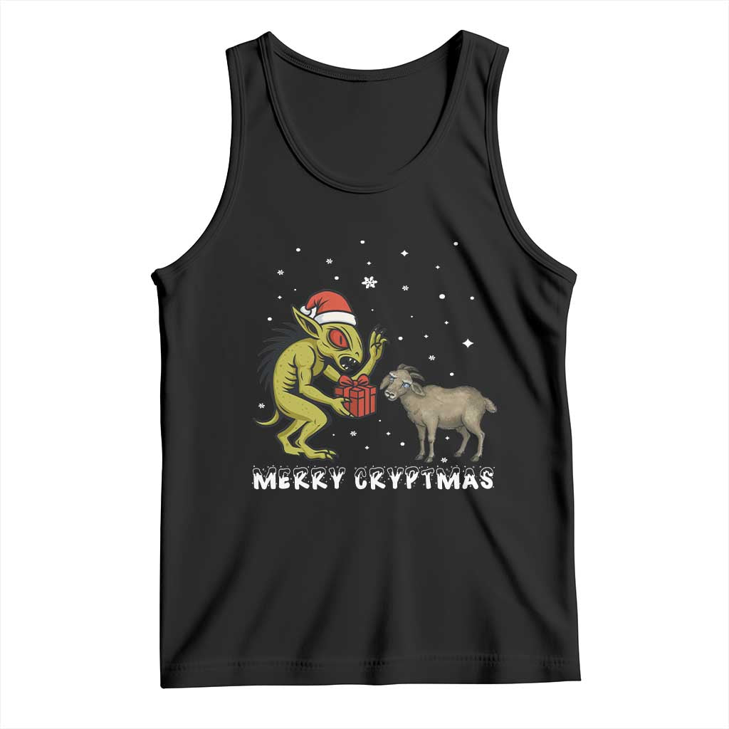 Funny Chupacabra Tank Top Merry Cryptmas Christmas Gift TS12 Black Print Your Wear