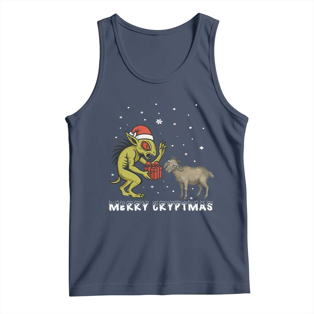 Funny Chupacabra Tank Top Merry Cryptmas Christmas Gift TS12 Navy Print Your Wear