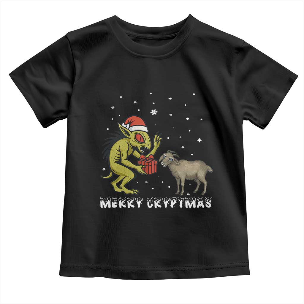 Funny Chupacabra Toddler T Shirt Merry Cryptmas Christmas Gift TS12 Black Print Your Wear