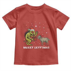 Funny Chupacabra Toddler T Shirt Merry Cryptmas Christmas Gift TS12 Red Print Your Wear