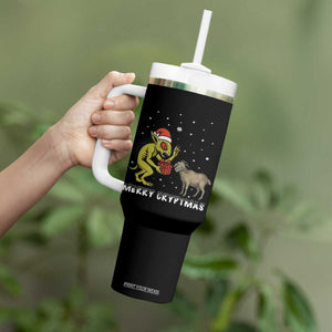 Funny Chupacabra Tumbler With Handle Merry Cryptmas Christmas Gift TS12 Print Your Wear