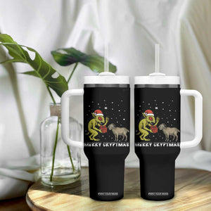 Funny Chupacabra Tumbler With Handle Merry Cryptmas Christmas Gift TS12 Print Your Wear