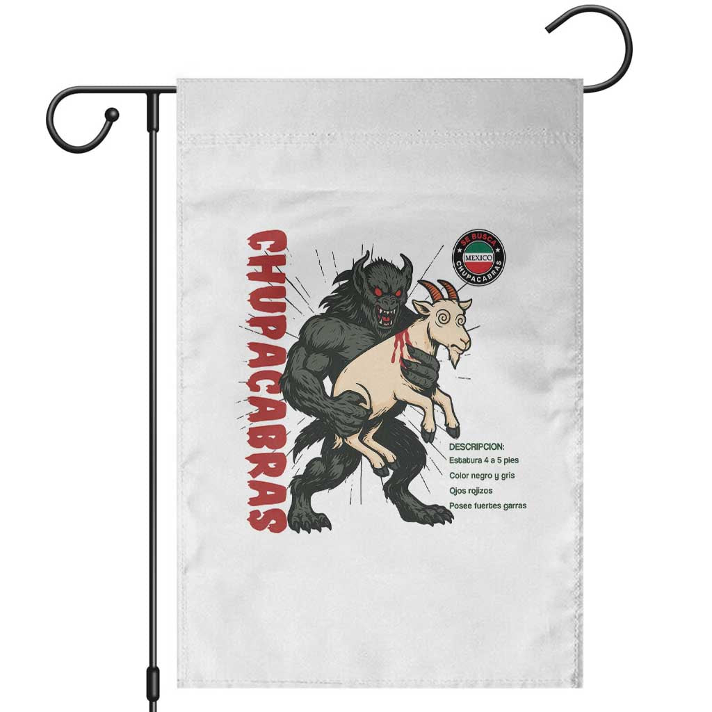 Chupacabra Garden Flag Vintage Horror Cryptid Gift TS12 White Print Your Wear