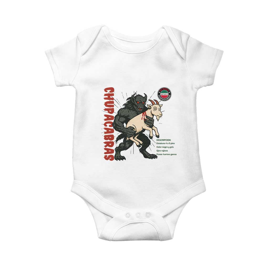 Chupacabra Baby Onesie Vintage Horror Cryptid Gift TS12 White Print Your Wear