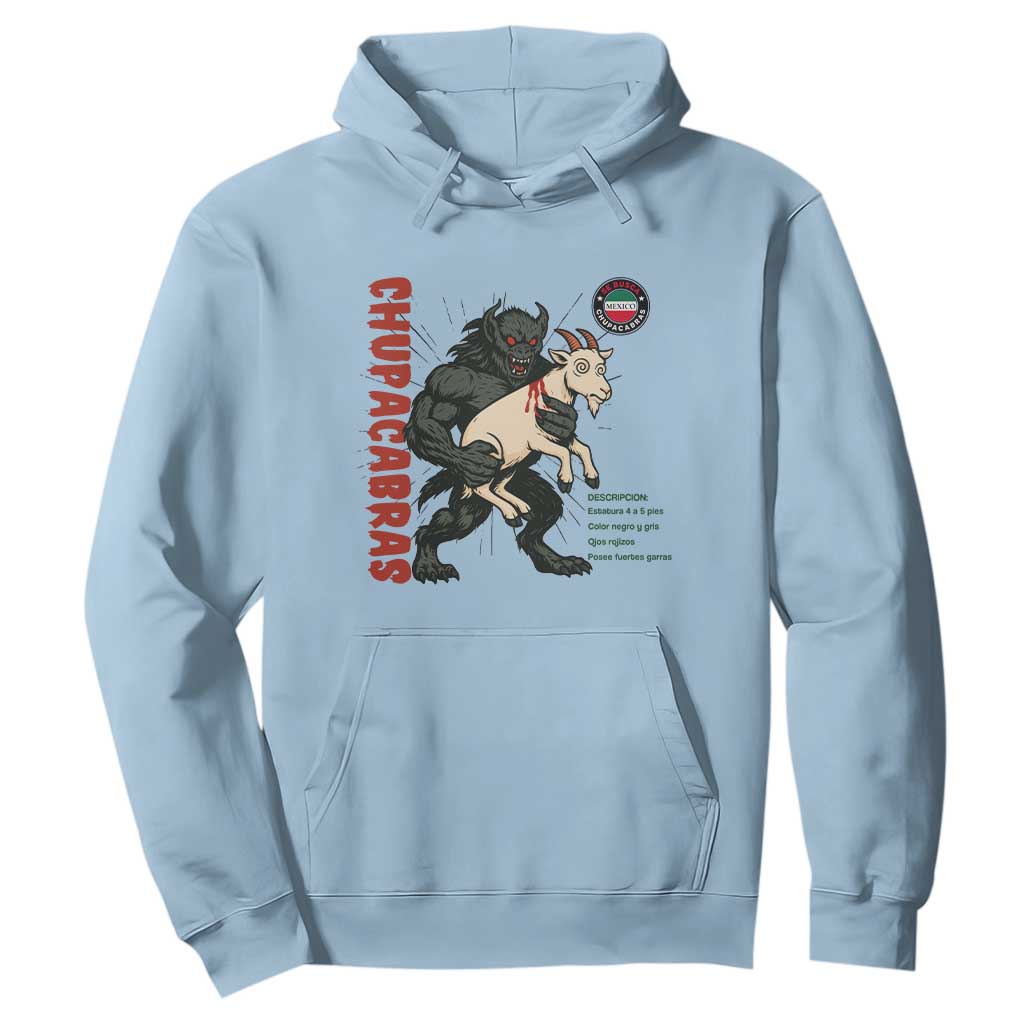Chupacabra Hoodie Vintage Horror Cryptid Gift TS12 Light Blue Print Your Wear