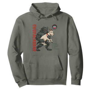 Chupacabra Hoodie Vintage Horror Cryptid Gift TS12 Military Green Print Your Wear