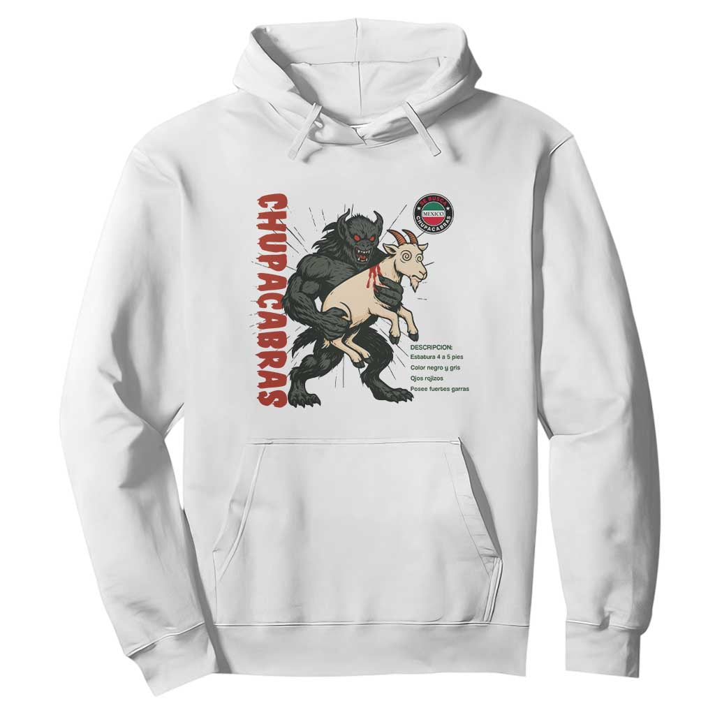 Chupacabra Hoodie Vintage Horror Cryptid Gift TS12 White Print Your Wear