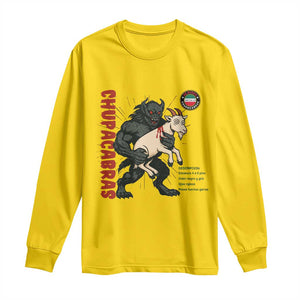 Chupacabra Long Sleeve Shirt Vintage Horror Cryptid Gift TS12 Daisy Print Your Wear