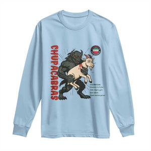 Chupacabra Long Sleeve Shirt Vintage Horror Cryptid Gift TS12 Light Blue Print Your Wear