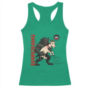 Chupacabra Racerback Tank Top Vintage Horror Cryptid Gift TS12 Irish Green Print Your Wear