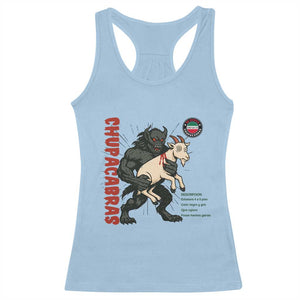 Chupacabra Racerback Tank Top Vintage Horror Cryptid Gift TS12 Light Blue Print Your Wear