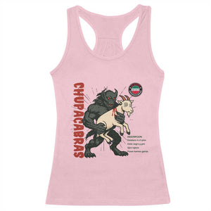 Chupacabra Racerback Tank Top Vintage Horror Cryptid Gift TS12 Light Pink Print Your Wear