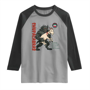 Chupacabra Raglan Shirt Vintage Horror Cryptid Gift TS12 Sport Gray Black Print Your Wear