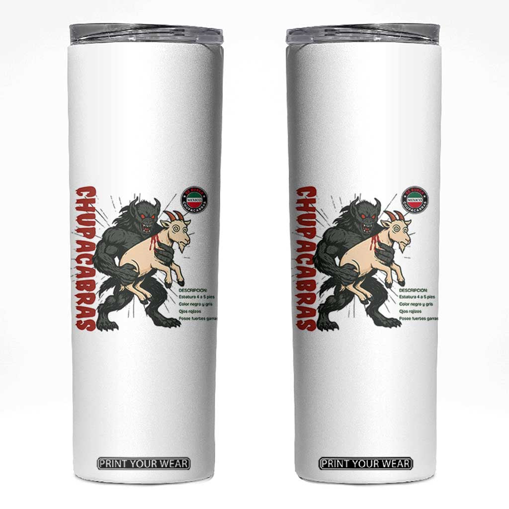 Chupacabra Skinny Tumbler Vintage Horror Cryptid Gift TS12 White Print Your Wear