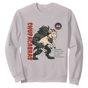 Chupacabra Sweatshirt Vintage Horror Cryptid Gift TS12 Ice Gray Print Your Wear