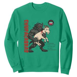 Chupacabra Sweatshirt Vintage Horror Cryptid Gift TS12 Irish Green Print Your Wear