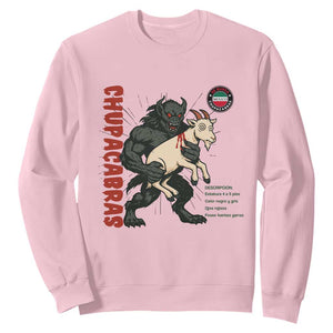 Chupacabra Sweatshirt Vintage Horror Cryptid Gift TS12 Light Pink Print Your Wear