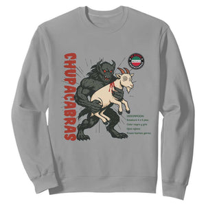 Chupacabra Sweatshirt Vintage Horror Cryptid Gift TS12 Sport Gray Print Your Wear
