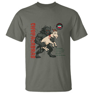 Chupacabra T Shirt Vintage Horror Cryptid Gift TS12 Military Green Print Your Wear