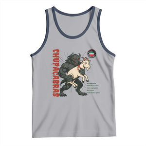 Chupacabra Tank Top Vintage Horror Cryptid Gift TS12 Athletic Heather Navy Print Your Wear