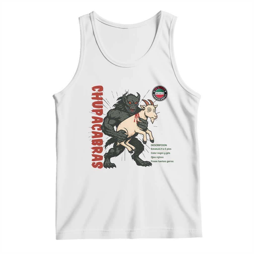 Chupacabra Tank Top Vintage Horror Cryptid Gift TS12 White Print Your Wear