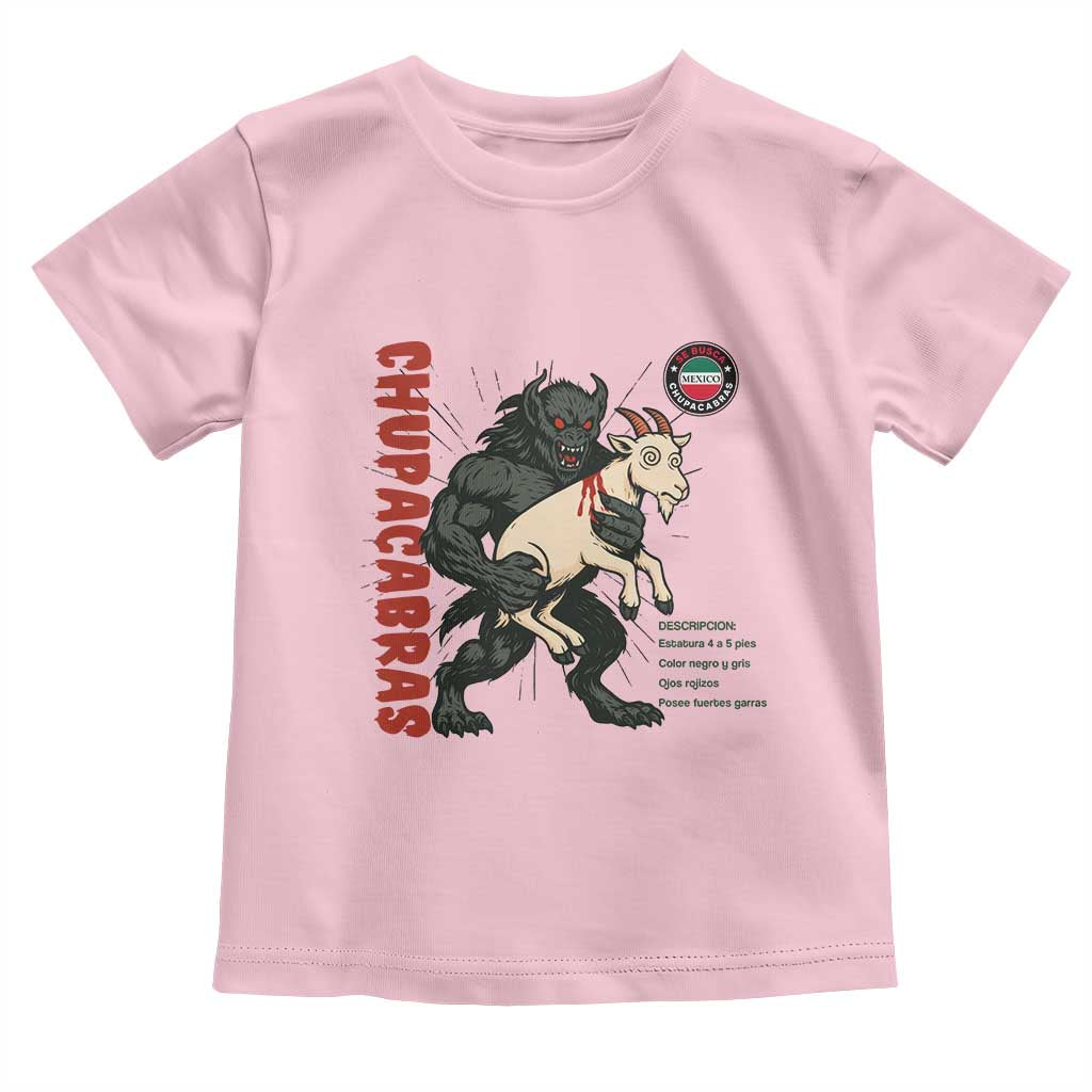Chupacabra Toddler T Shirt Vintage Horror Cryptid Gift TS12 Light Pink Print Your Wear