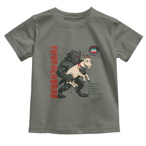 Chupacabra Toddler T Shirt Vintage Horror Cryptid Gift TS12 Military Green Print Your Wear