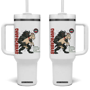 Chupacabra Tumbler With Handle Vintage Horror Cryptid Gift TS12 One Size: 40 oz White Print Your Wear