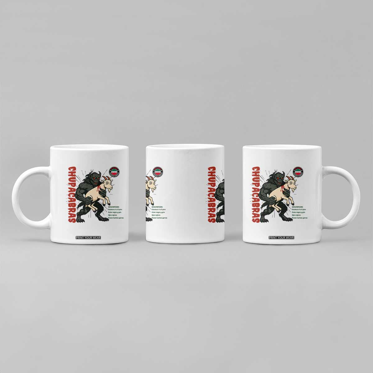 Chupacabra Coffee Mug Vintage Horror Cryptid Gift TS12 Print Your Wear