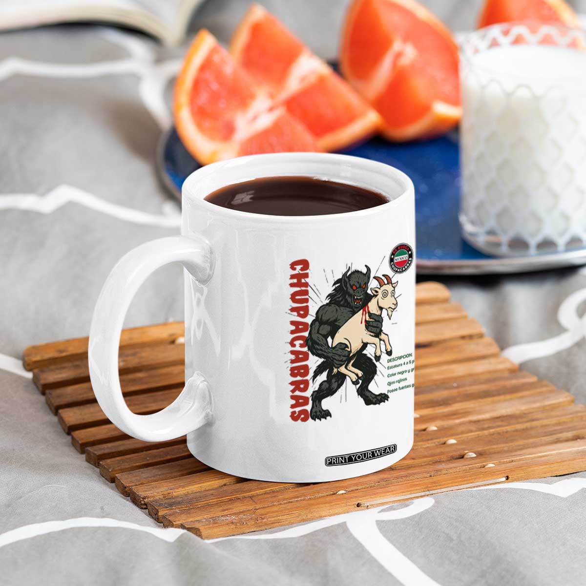 Chupacabra Coffee Mug Vintage Horror Cryptid Gift TS12 Print Your Wear