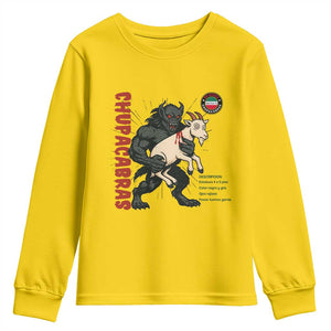 Chupacabra Youth Sweatshirt Vintage Horror Cryptid Gift TS12 Daisy Print Your Wear