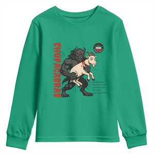 Chupacabra Youth Sweatshirt Vintage Horror Cryptid Gift TS12 Irish Green Print Your Wear