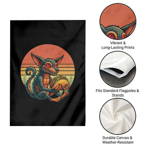 Funny Chupacabra Eat Tacos Cryptid Gift Garden Flag TS12 Print Your Wear