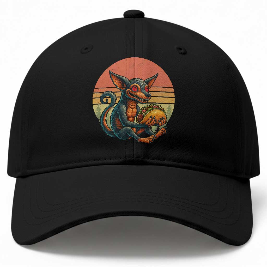 Funny Chupacabra Eat Tacos Cryptid Gift Baseball Cap TS12 Print Your Wear