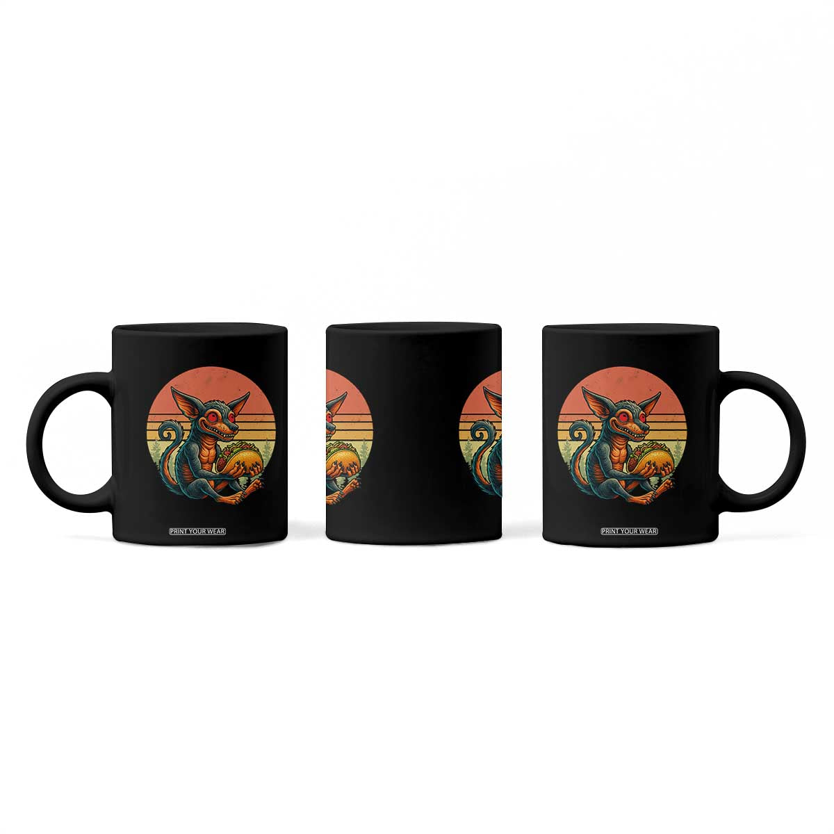 Funny Chupacabra Eat Tacos Cryptid Gift Coffee Mug TS12 Print Your Wear