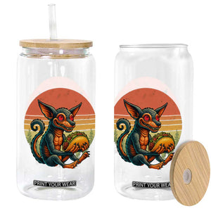 Funny Chupacabra Eat Tacos Cryptid Gift Glass Can TS12 Print Your Wear