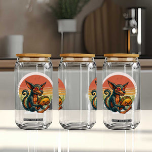 Funny Chupacabra Eat Tacos Cryptid Gift Glass Can TS12 Print Your Wear