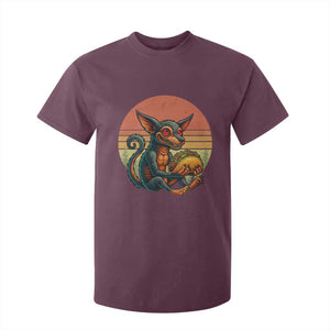 Funny Chupacabra Eat Tacos Cryptid Gift T Shirt For Kid TS12 Maroon Print Your Wear