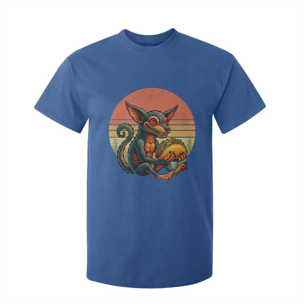 Funny Chupacabra Eat Tacos Cryptid Gift T Shirt For Kid TS12 Royal Blue Print Your Wear